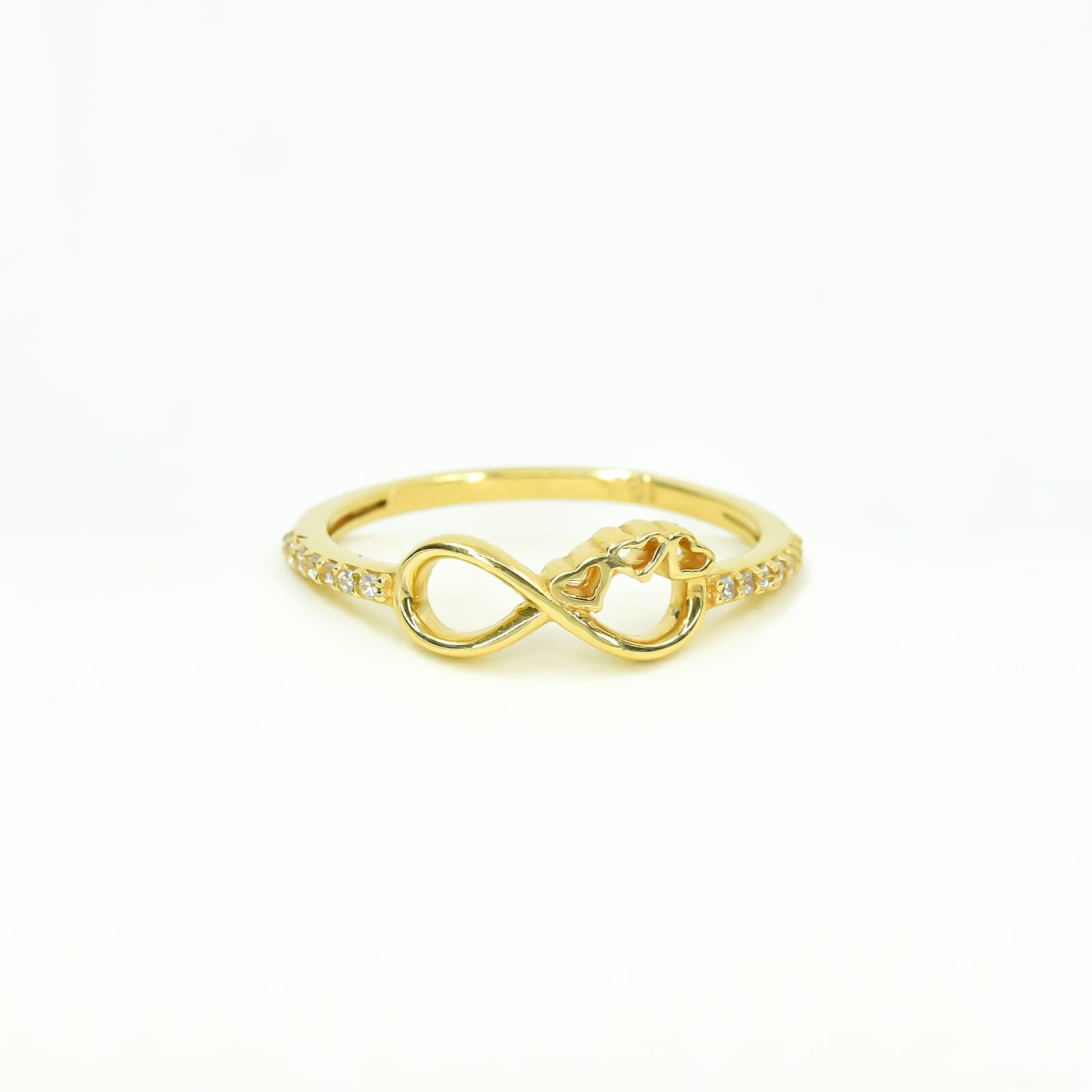 ANILLO INFINITO CON ZIRCON ORO 18K TALLA 7 3/4