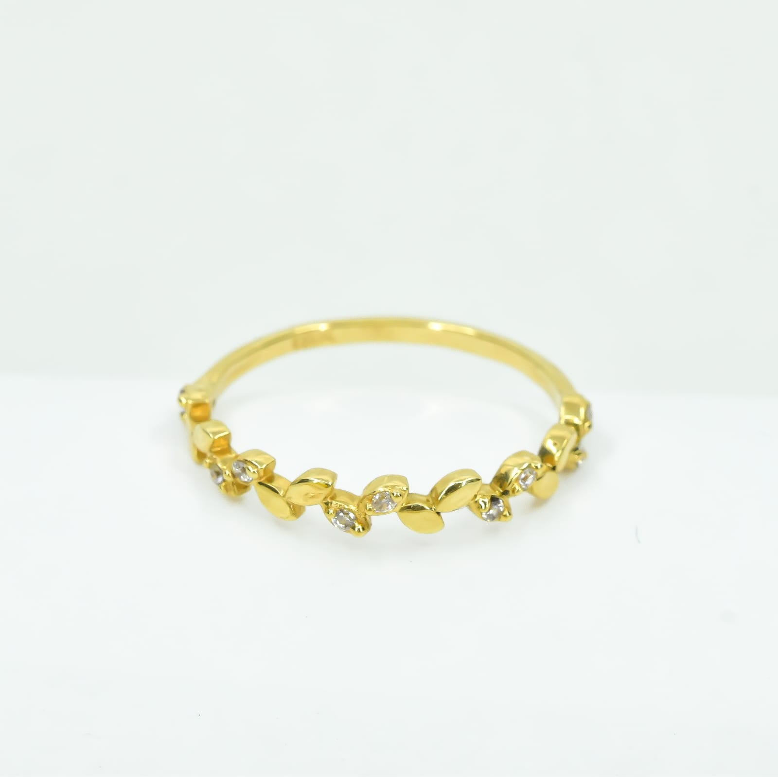 ANILLO LAUREL ORO 18K TALLA 7