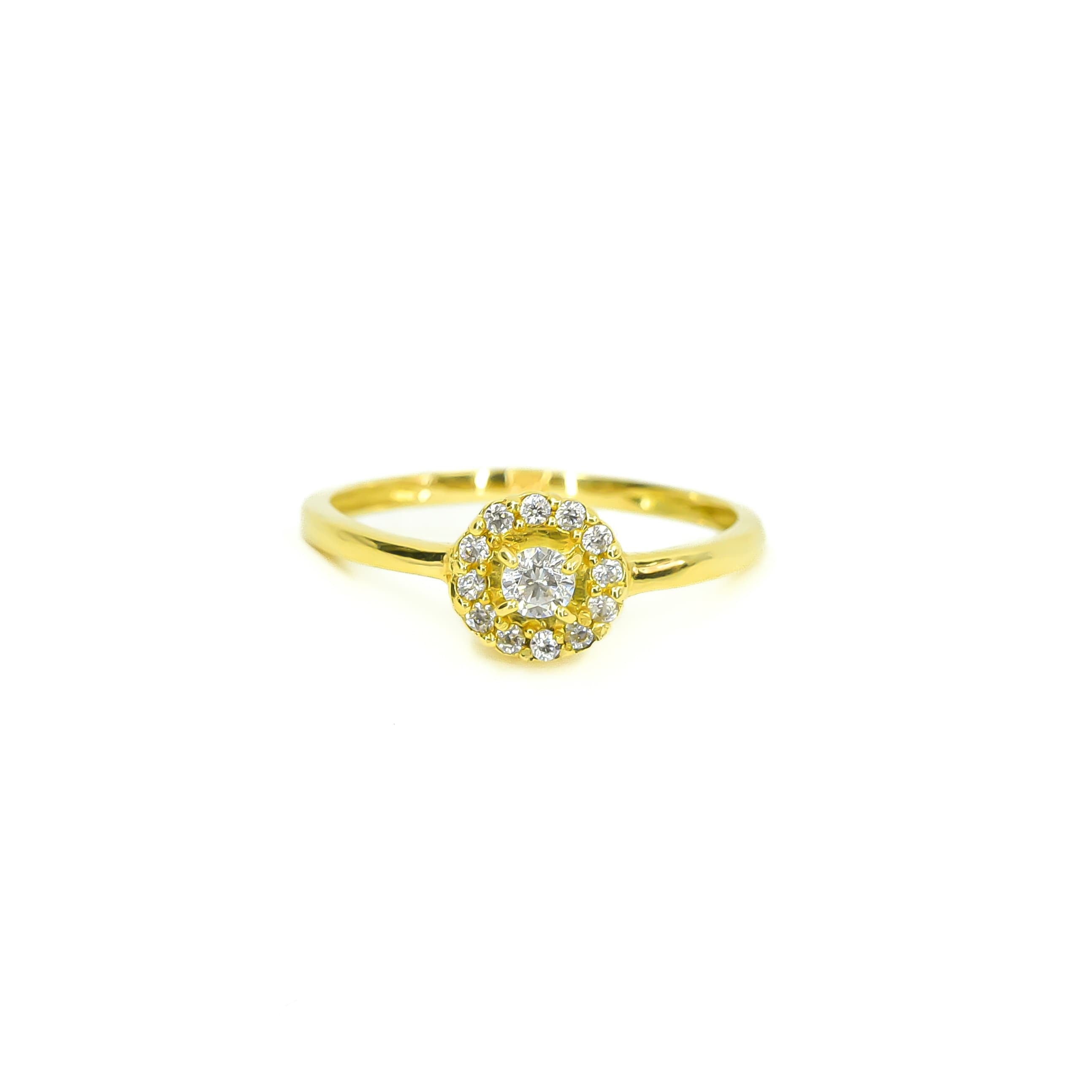 ANILLO PROMESA ORO 18K TALLA 7