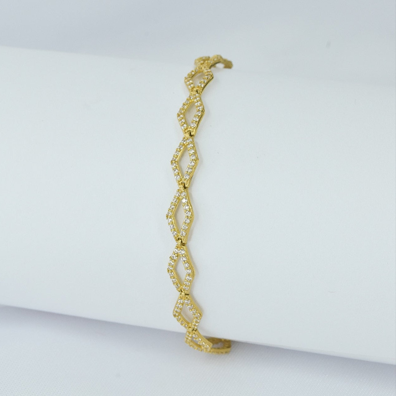 PULSERA ROMBO ORO 18K X 18CM