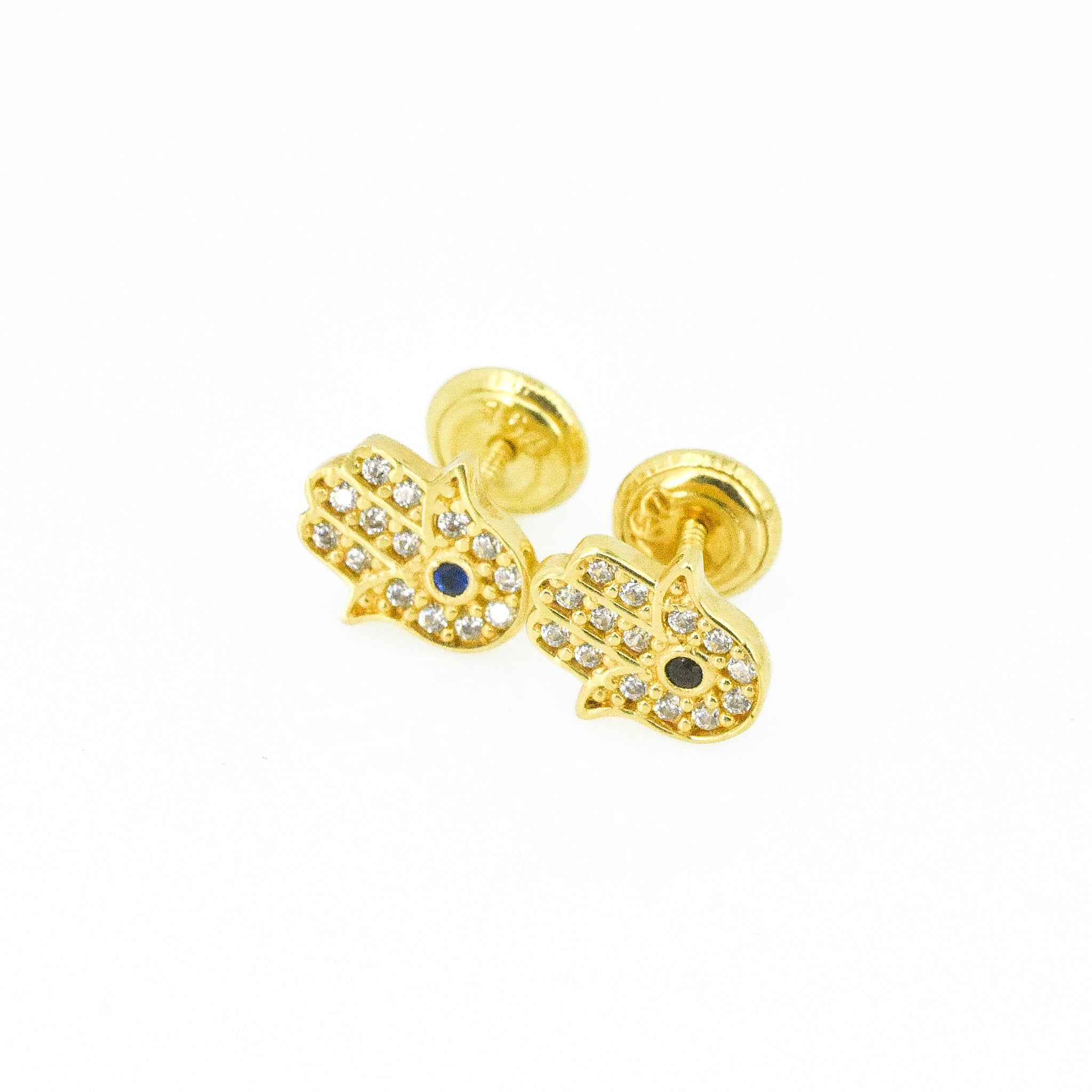 TOPOS MANOS DE HAMSA ORO 18K X 8.6MM
