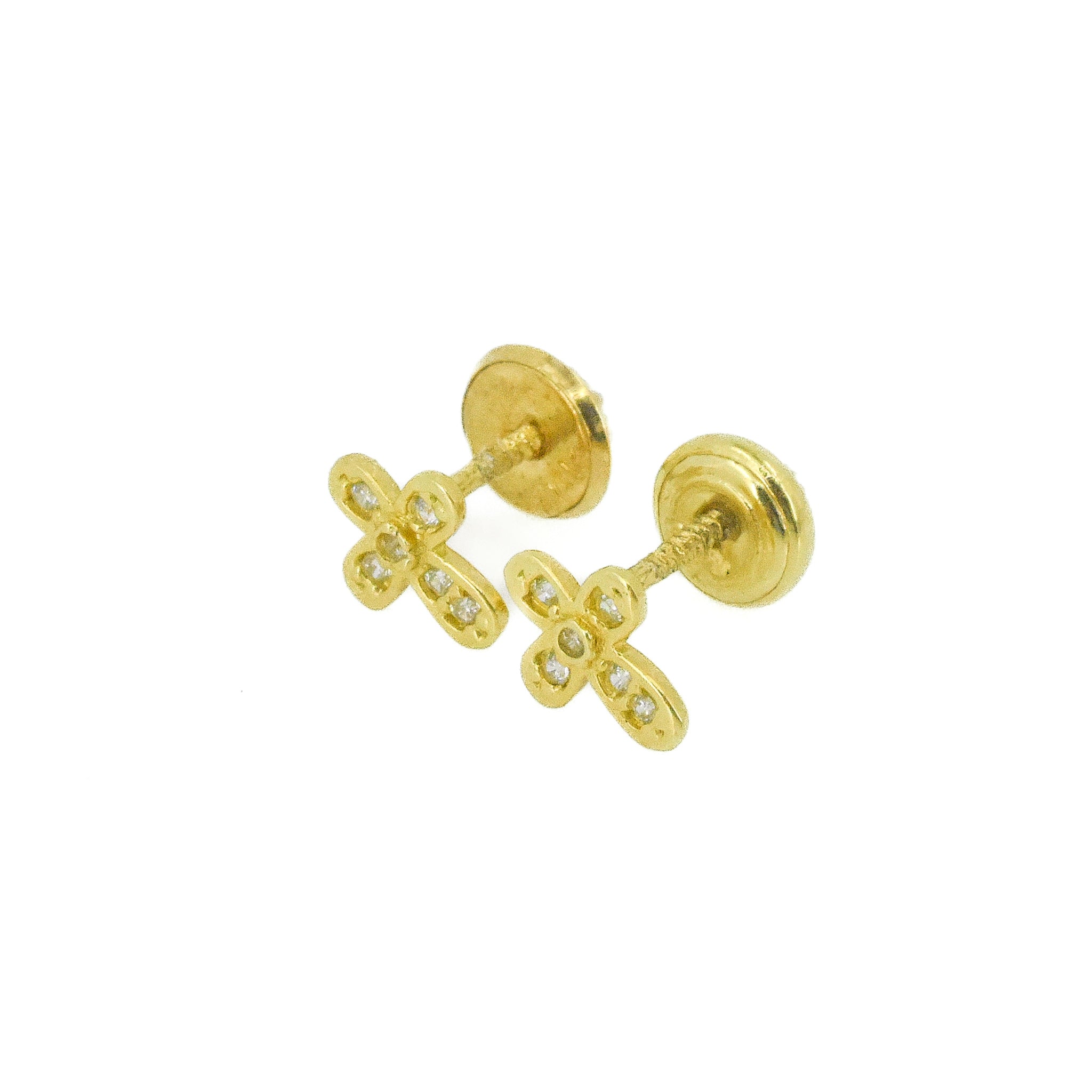 TOPOS CRUZ KIDS ORO 18K X 7.6MM