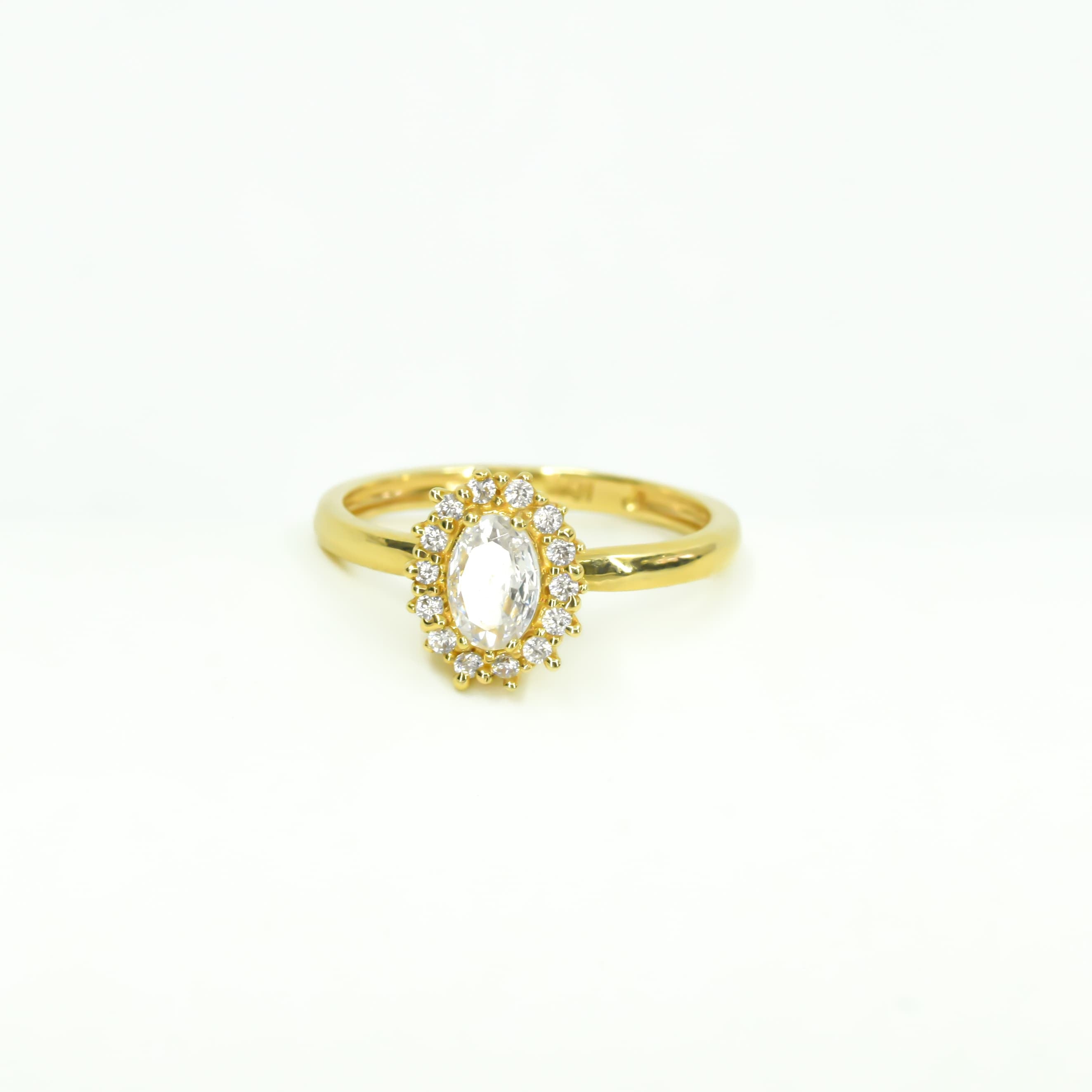 ANILLO CON ZIRCON ORO 18K TALLA 5 3/4