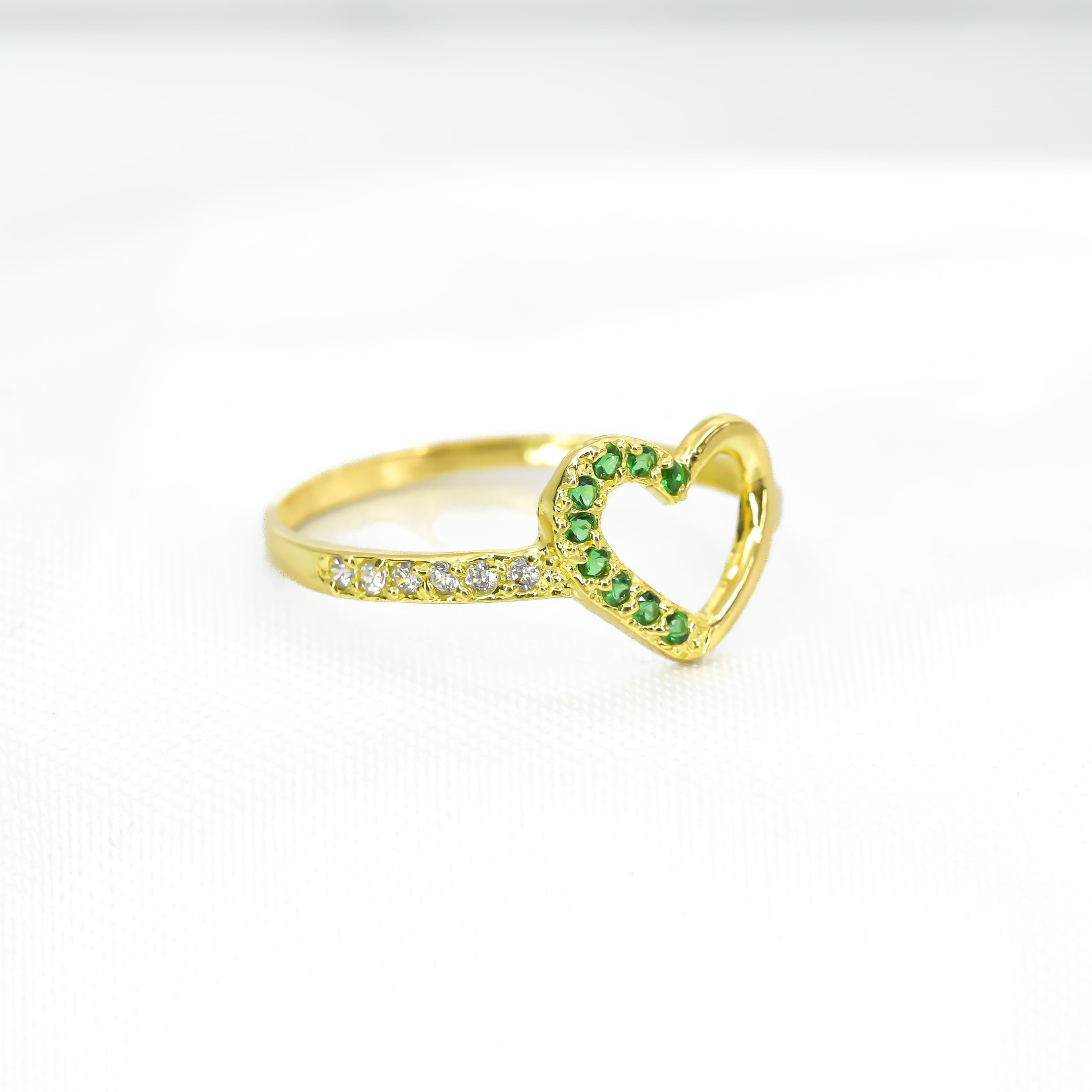ANILLLO CORAZON ORO 18K TALLA 8 1/2
