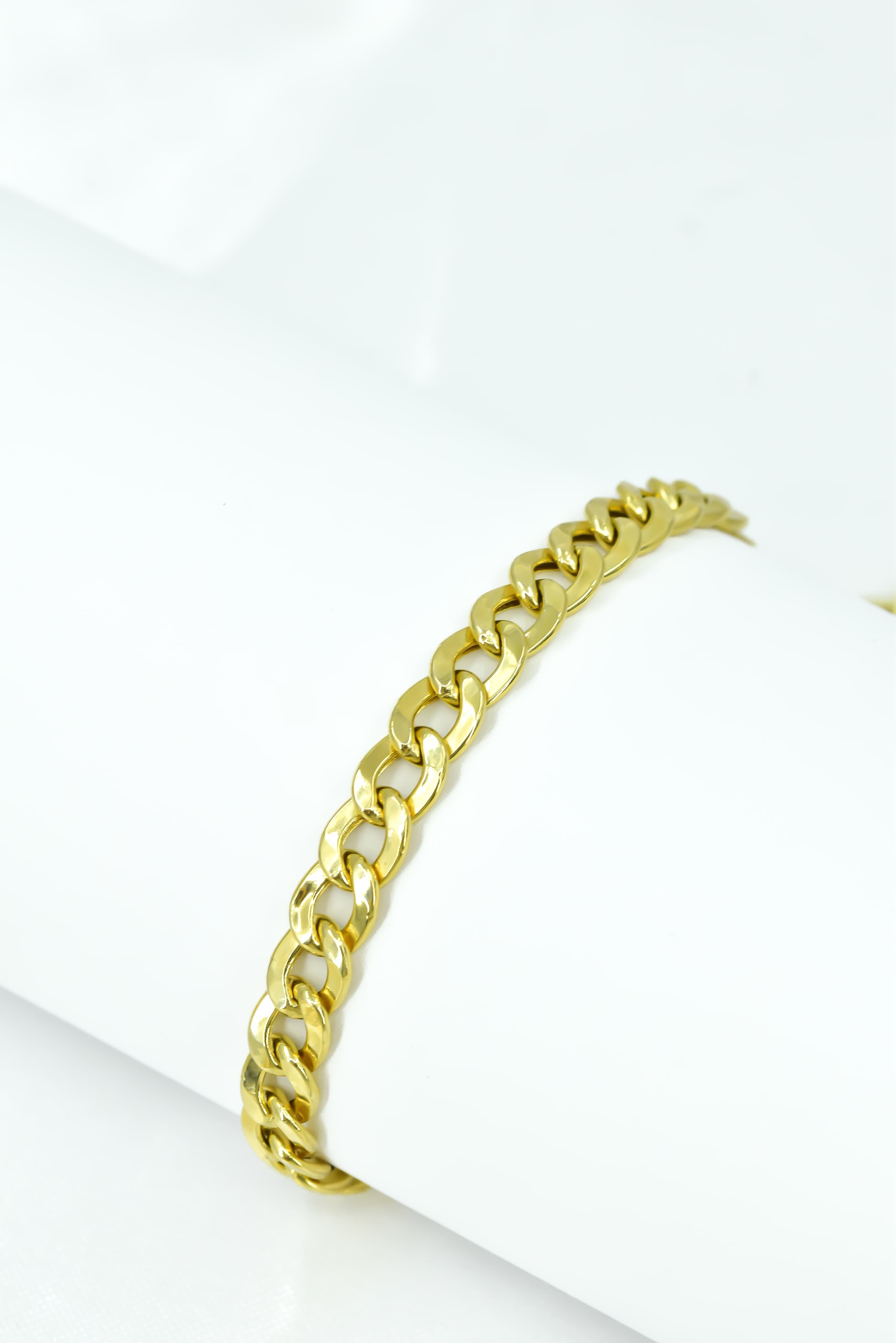 PULSERA T. CUBANO ORO 18K X 21CM X 4.9MM