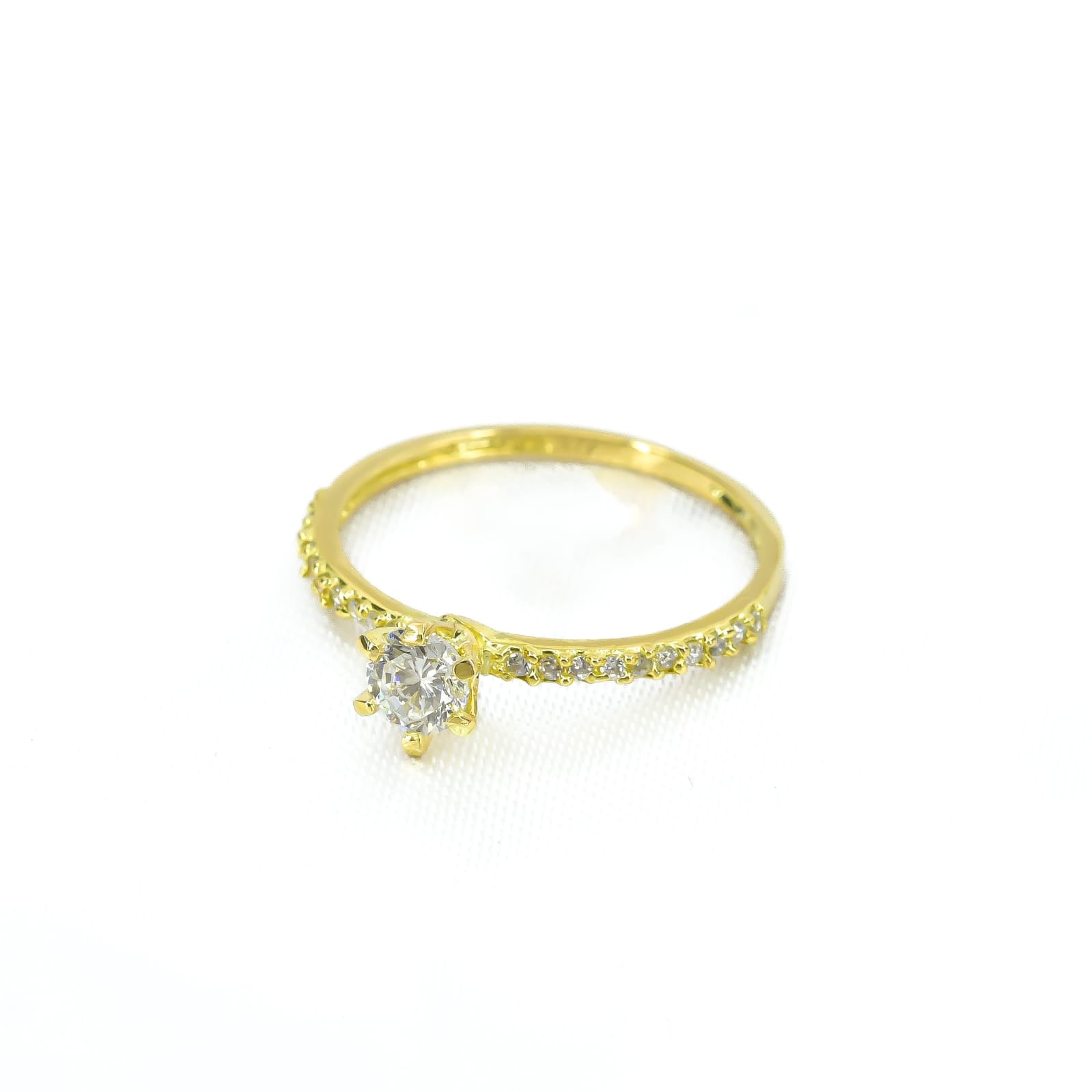 ANILLO ZIRCON ORO 18K TALLA 6 1/2