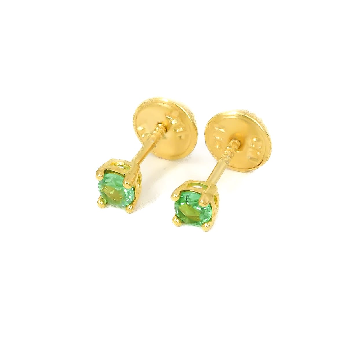 TOPOS ESMERALDA ORO 18K X 3.3MM