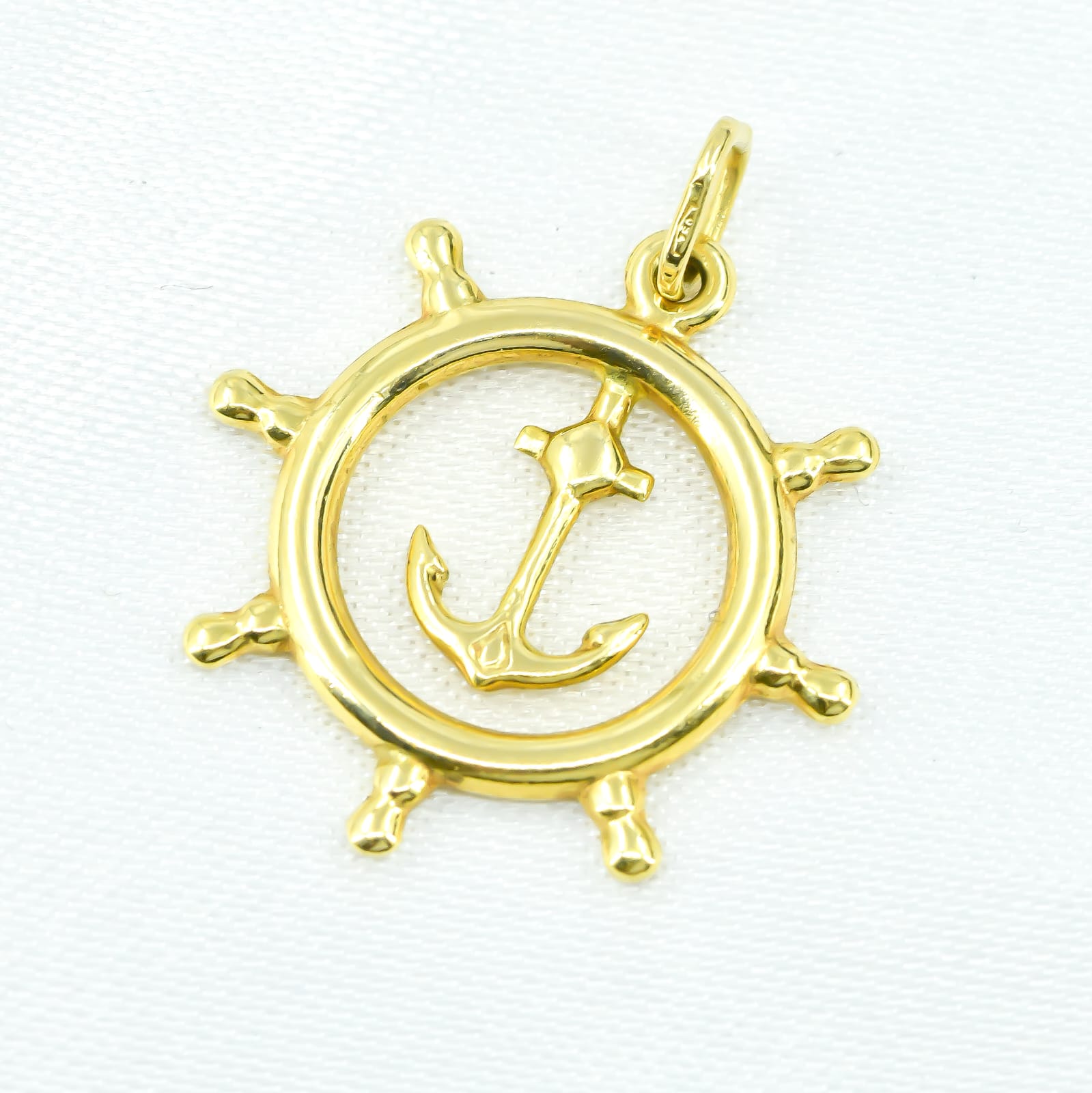 DIJE TIMON CON ANCLA ORO 18K X 2.5CM