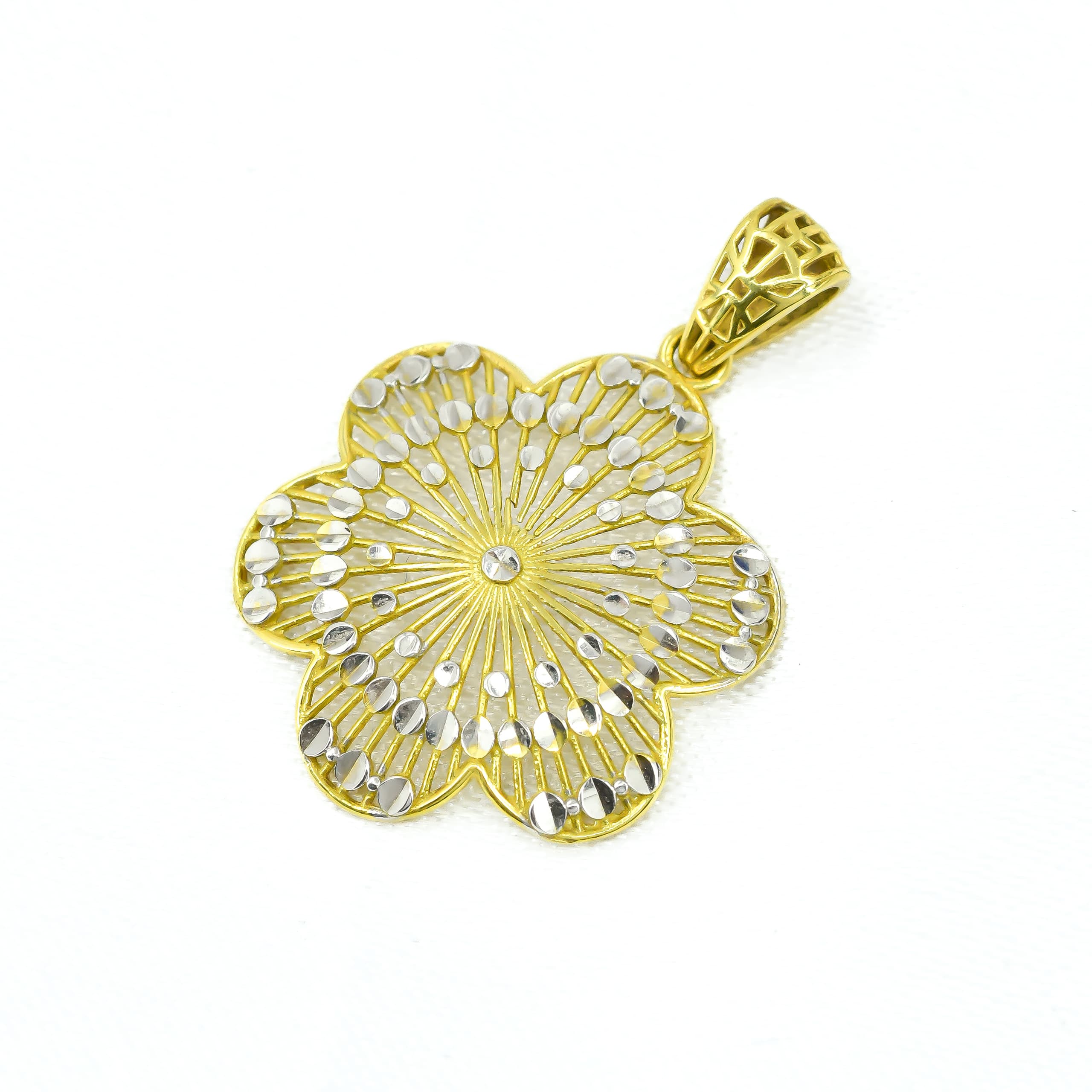 DIJE FLOR ORO 18K X 3CM