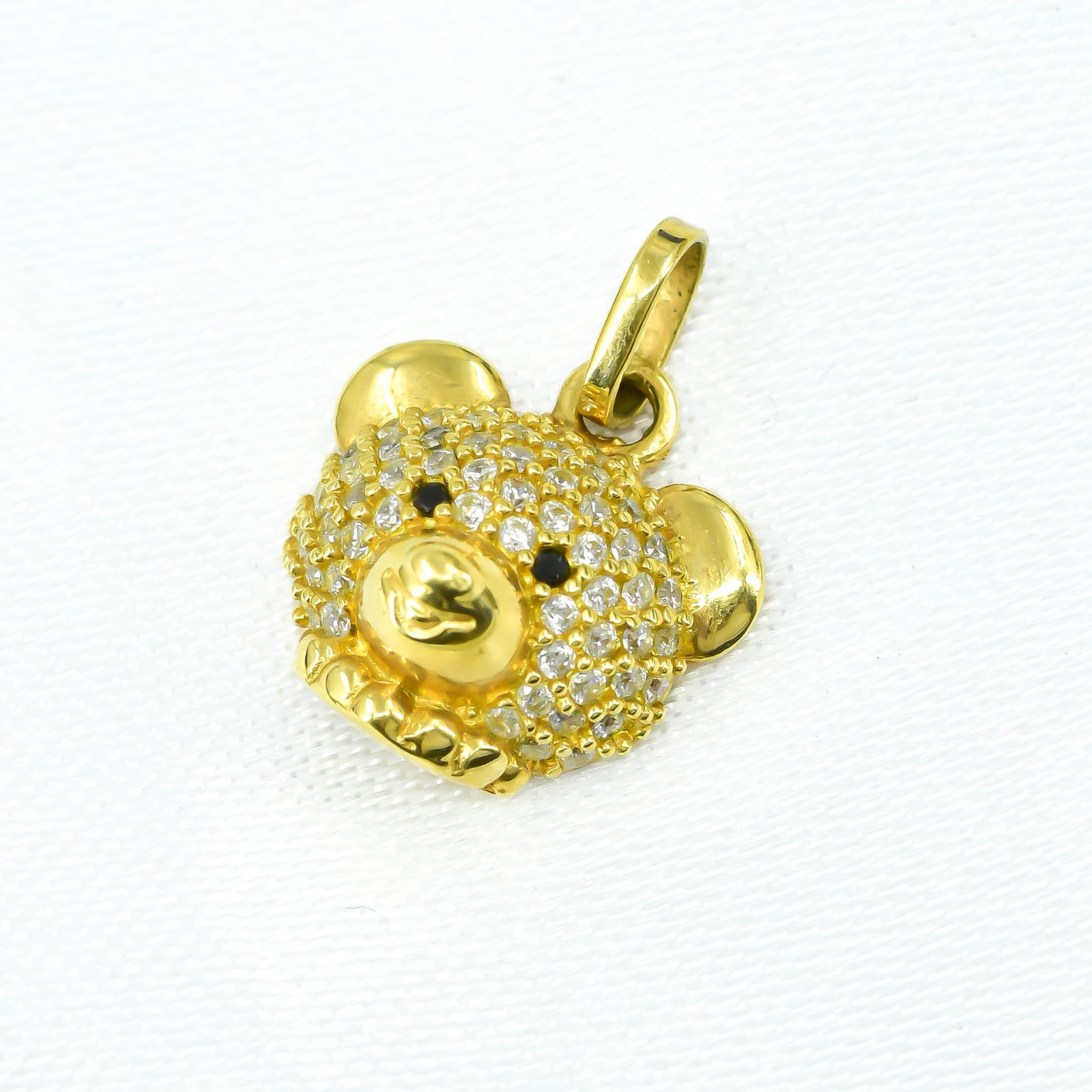 DIJE CARA DE OSO ORO 18K X 2CM