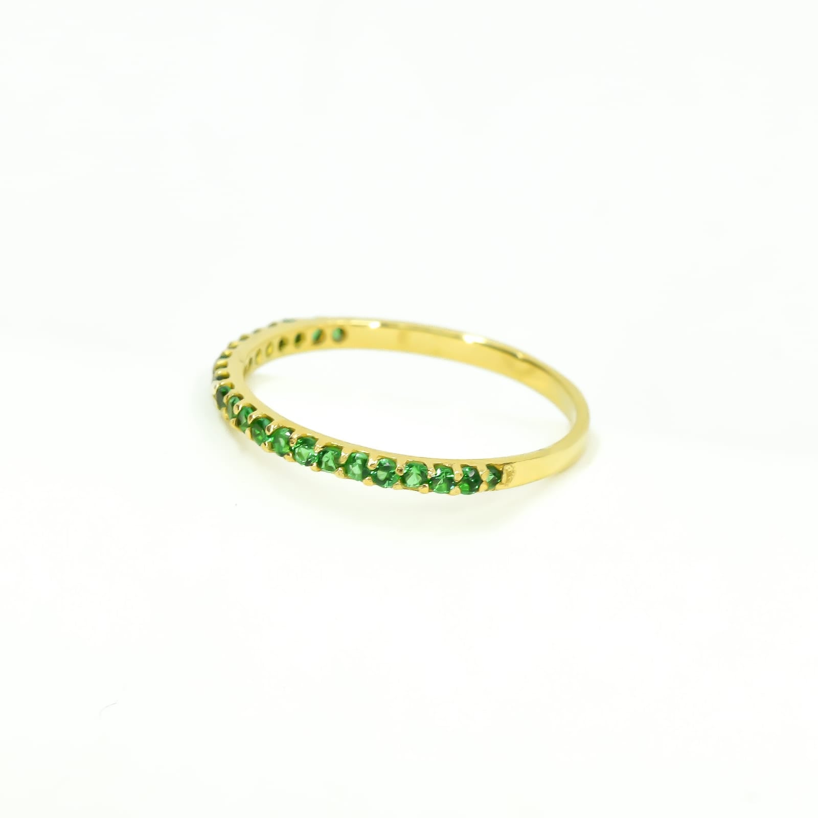 ANILLO CHURUMBELA VERDE ORO 18K TALLA 7 1/4