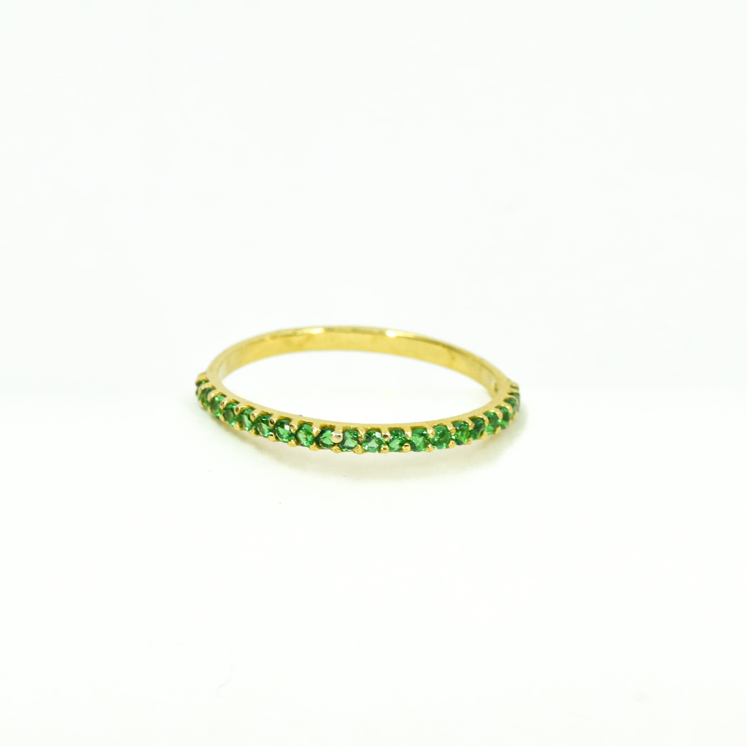 ANILLO CHURUMBELA VERDE ORO 18K TALLA 7 1/4