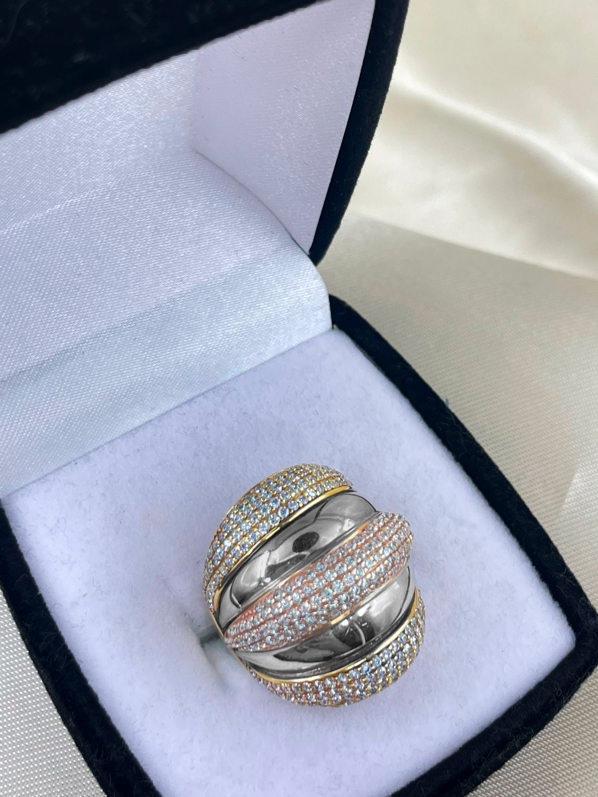 ANILLO BOMBE TRIPLE BICOLOR 5 1/2
