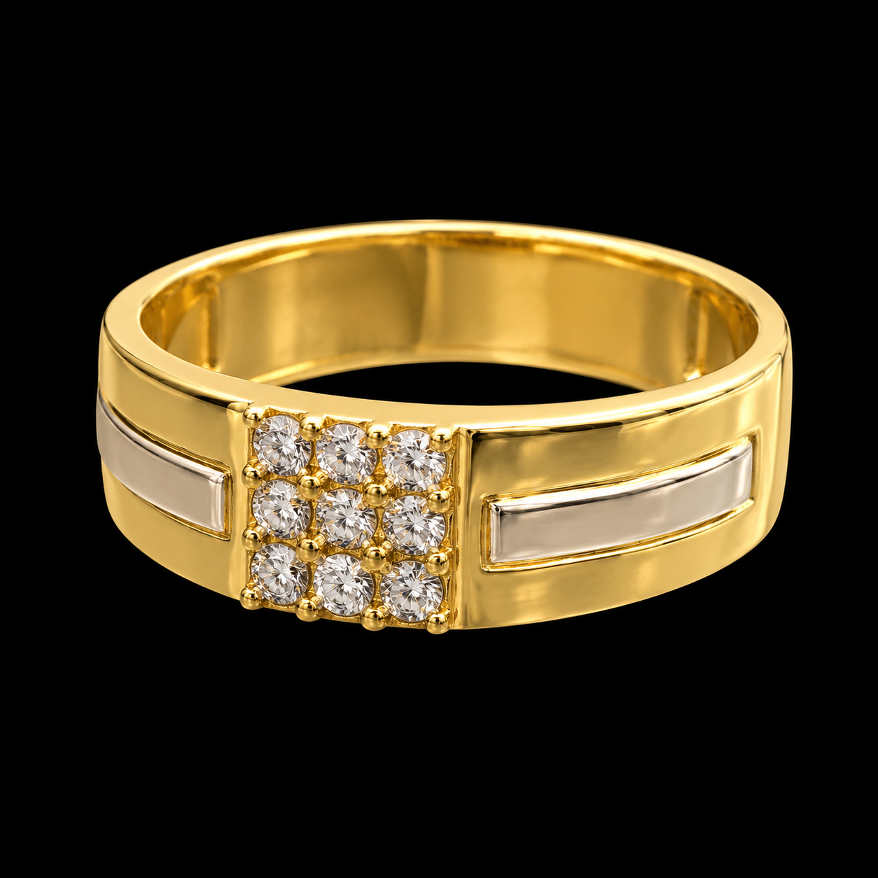 ANILLO ORO 18K 9 PUNTOS TALLA 9 1.4