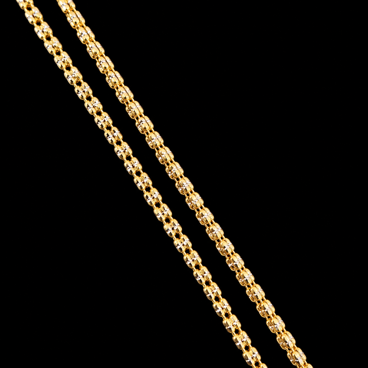CADENA ORO 18K T. ITALIANO BICOLOR 50CM 3.2MM